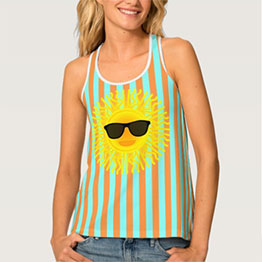 Orange Stripes Tank Top