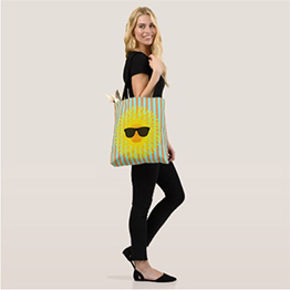 Orange Stripes Tote Bag